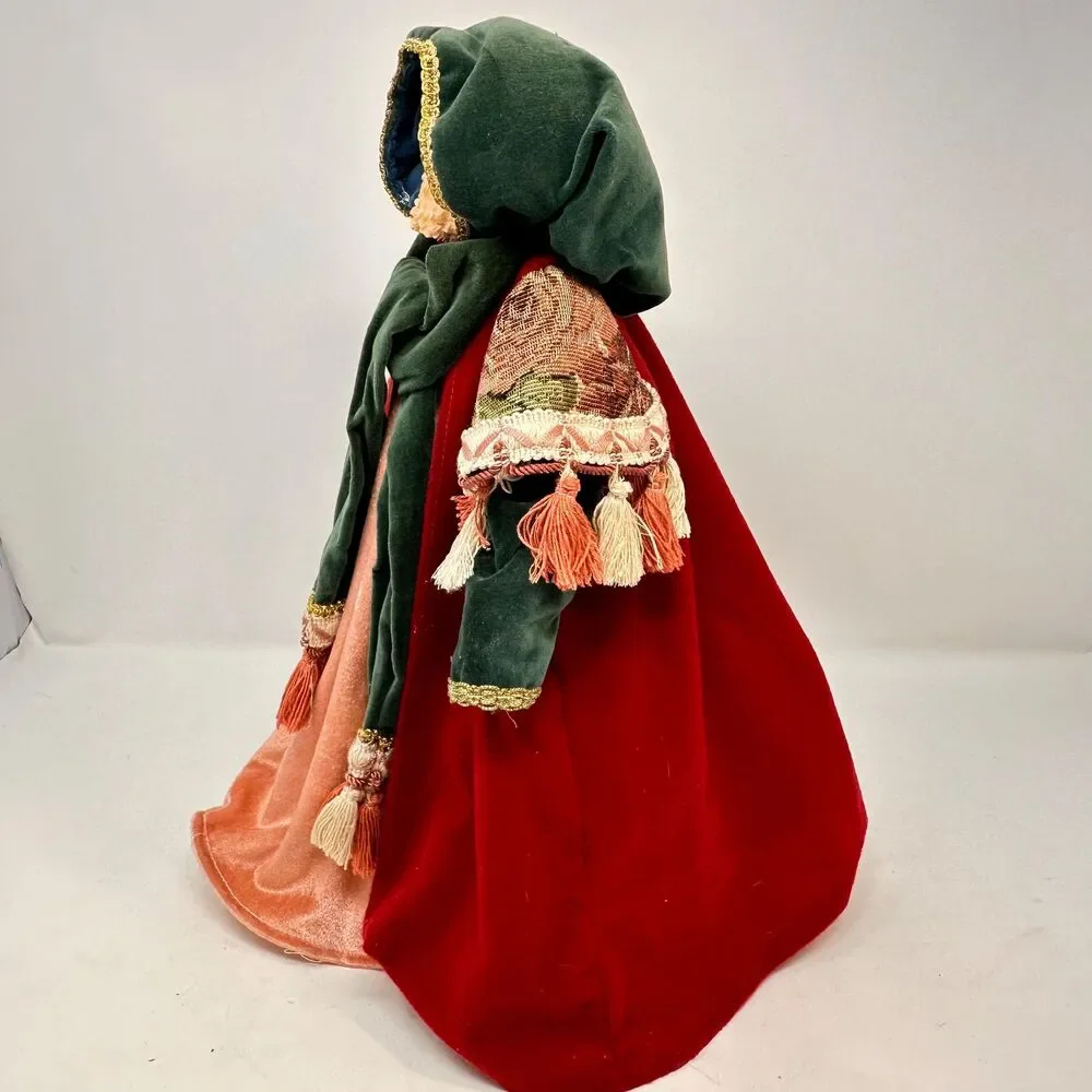 Vintage RR Roman Father Christmas Santa Claus Tree Topper Velvet Robe 15
